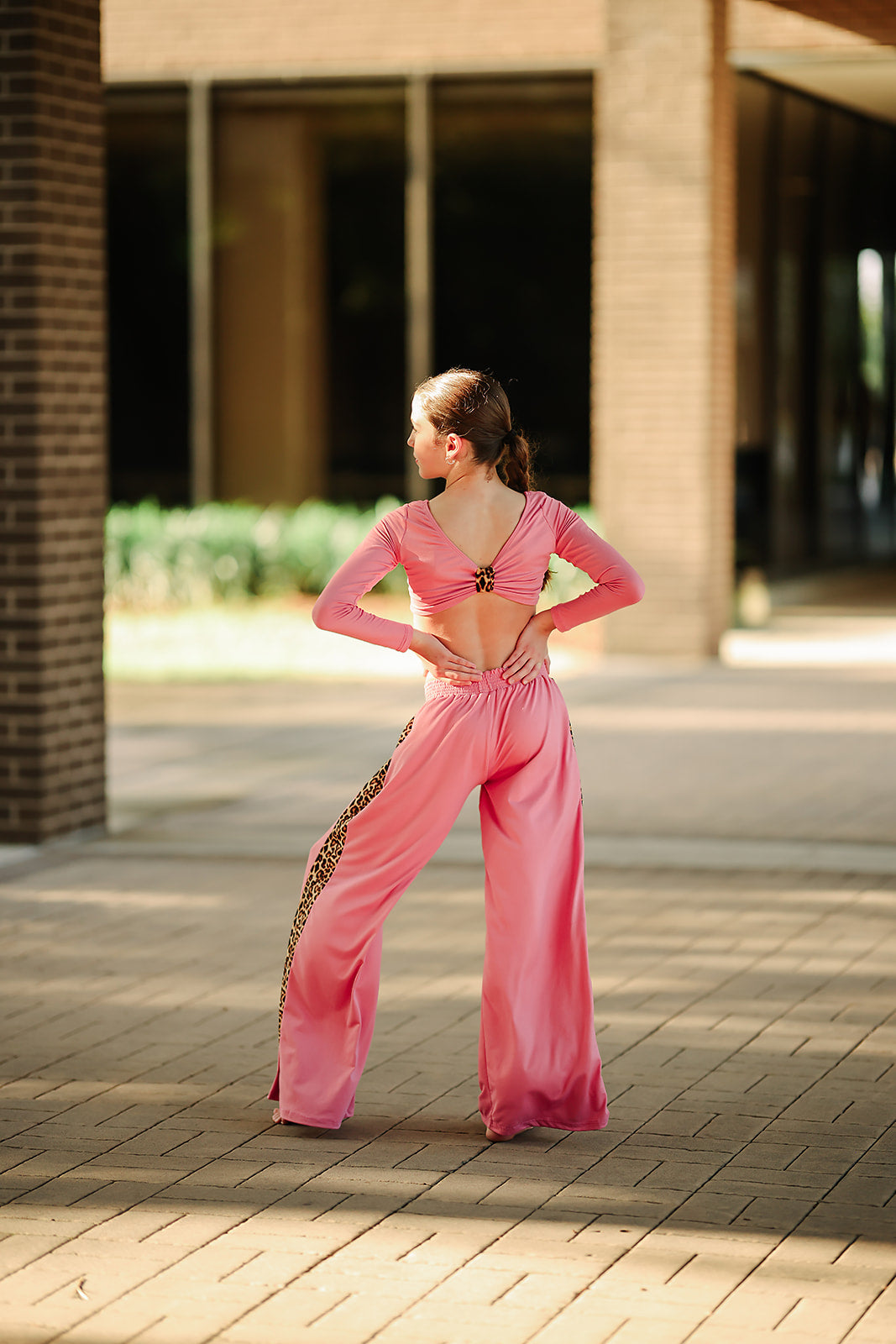 WINNIE WIDE LEG PANT CHEETAH STRIPE