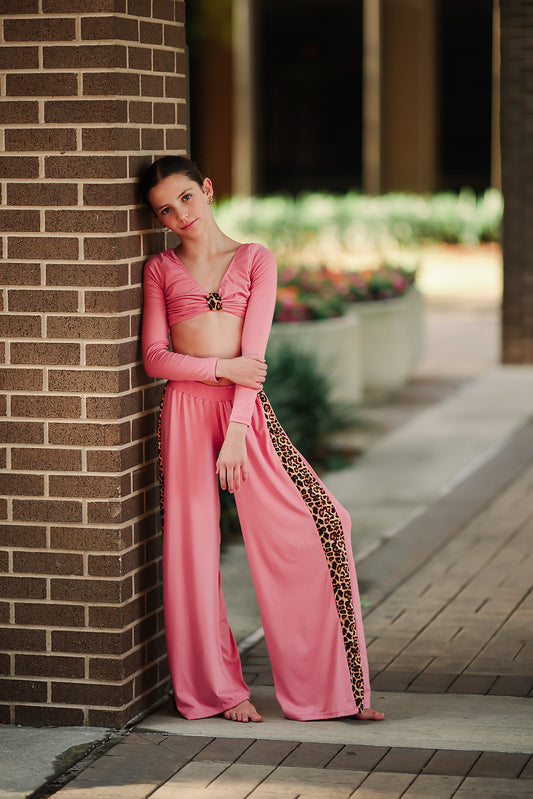 WINNIE WIDE LEG PANT CHEETAH STRIPE