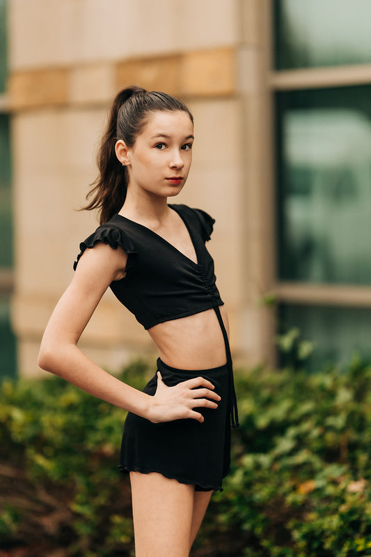 Ruffle tie top
